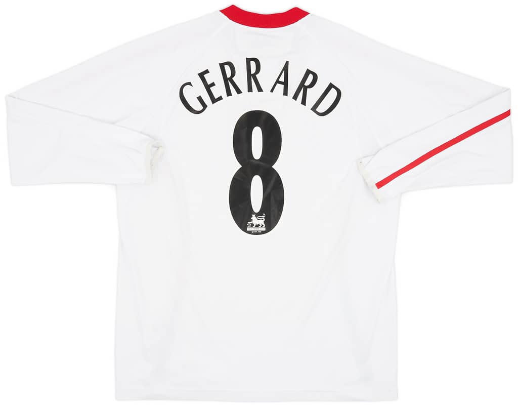 2005-06 Liverpool Away L/S Shirt Gerrard #8 - 6/10 - (L)