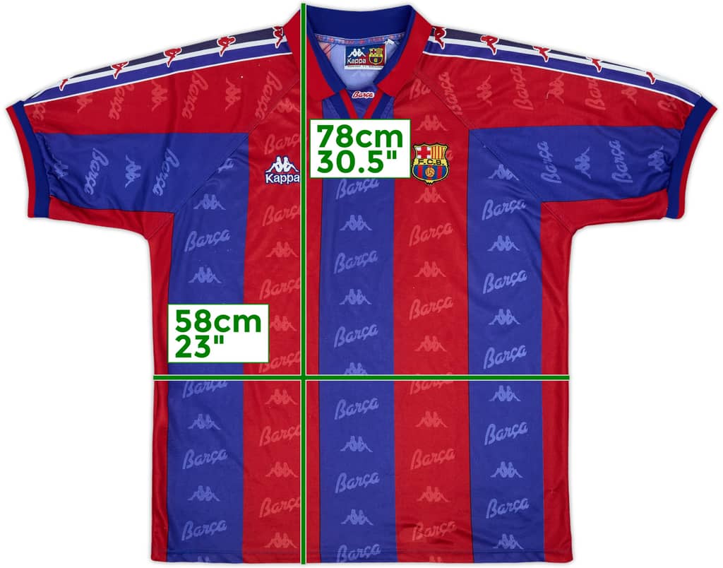 1995-97 Barcelona Home Shirt - 5/10 - (XL)