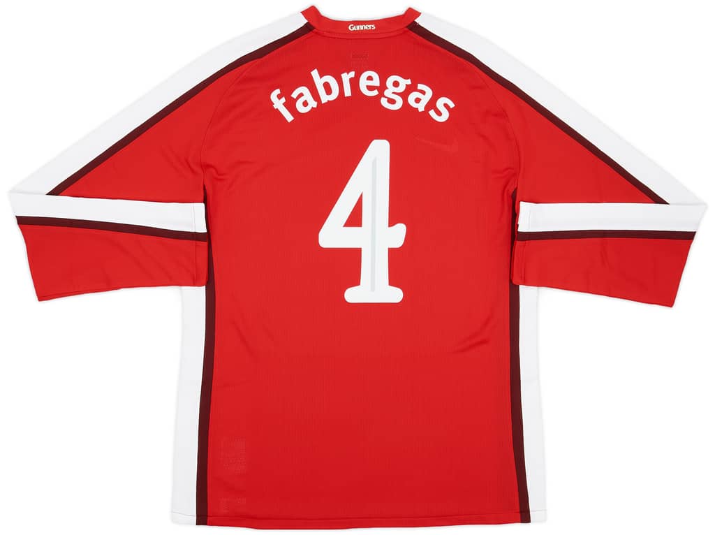 2008-10 Arsenal Player Issue Home L/S Shirt Fabregas #4 (XL)