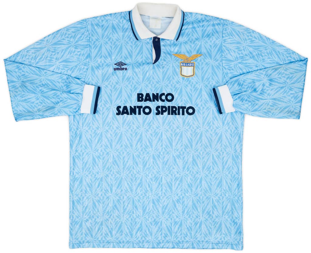 1991-92 Lazio Player Issue Home L/S Shirt #15