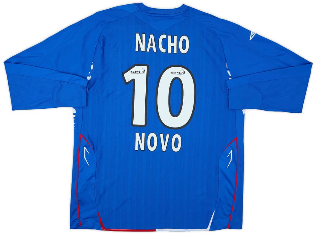 2007-08 Rangers Home L/S Shirt Nacho Novo #10 - 9/10 - (XL)