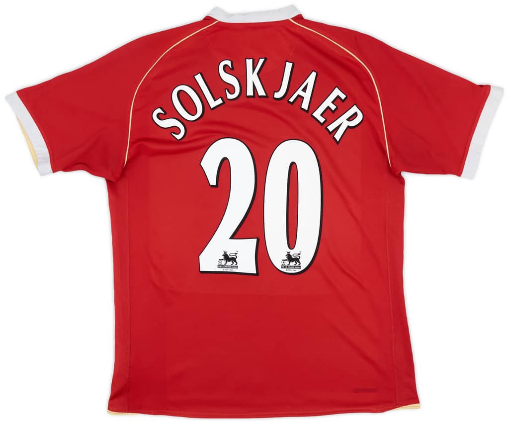 2006-07 Manchester United Home Shirt Solskjaer #20 - 5/10 - (L)