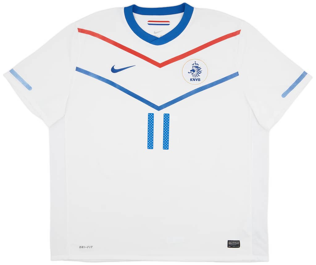 2010-11 Netherlands Away Shirt Robben #11 - 7/10 - (XXL)