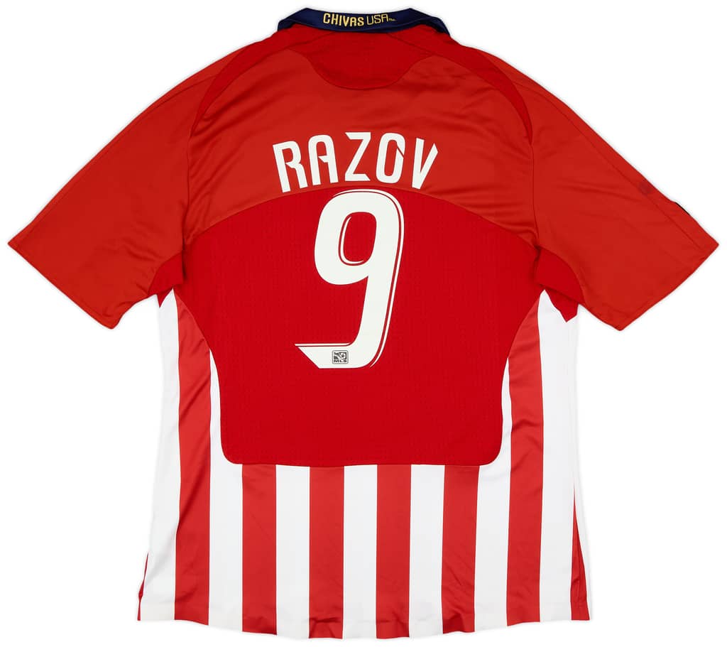 2008-09 Chivas USA Match Issue CONCACAF Champions League Home Shirt Razov #9