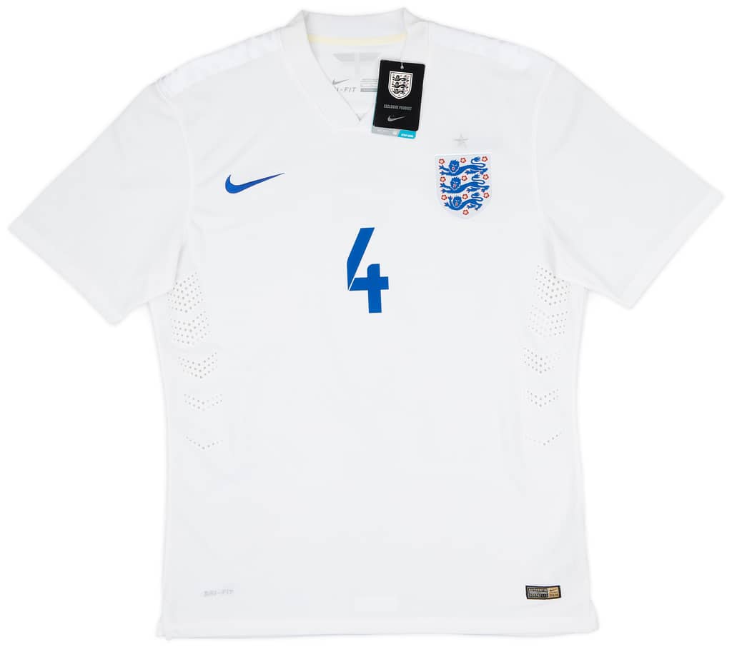 2014-15 England Authentic Home Shirt Gerrard #4 (XL)