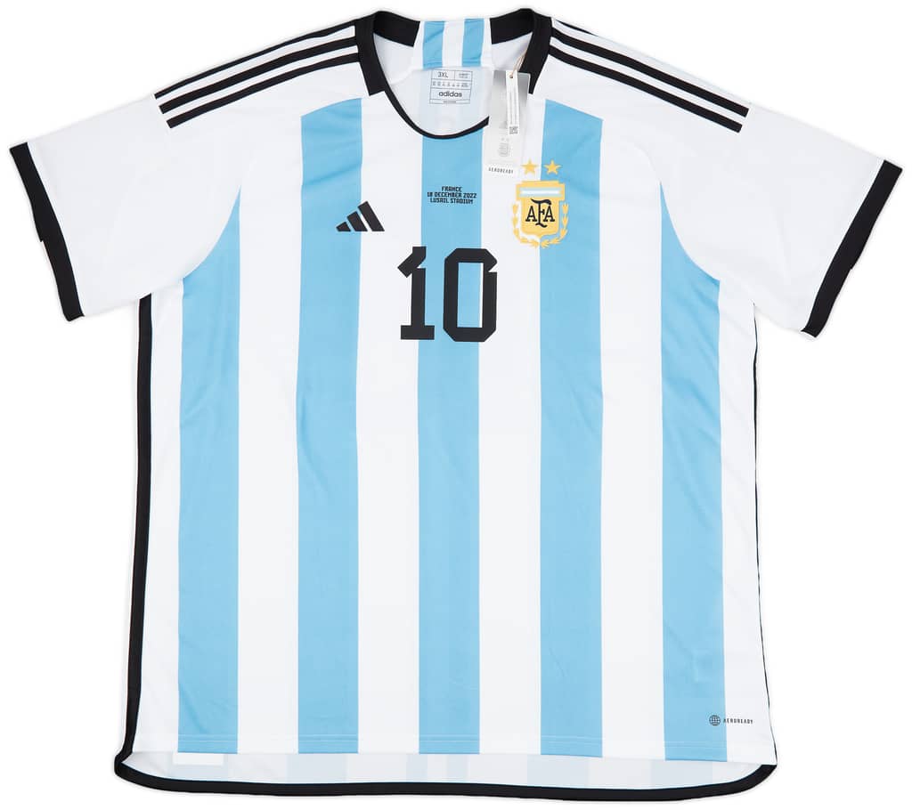 2022-23 Argentina Home 'vs France' Shirt Messi #10 (3XL)