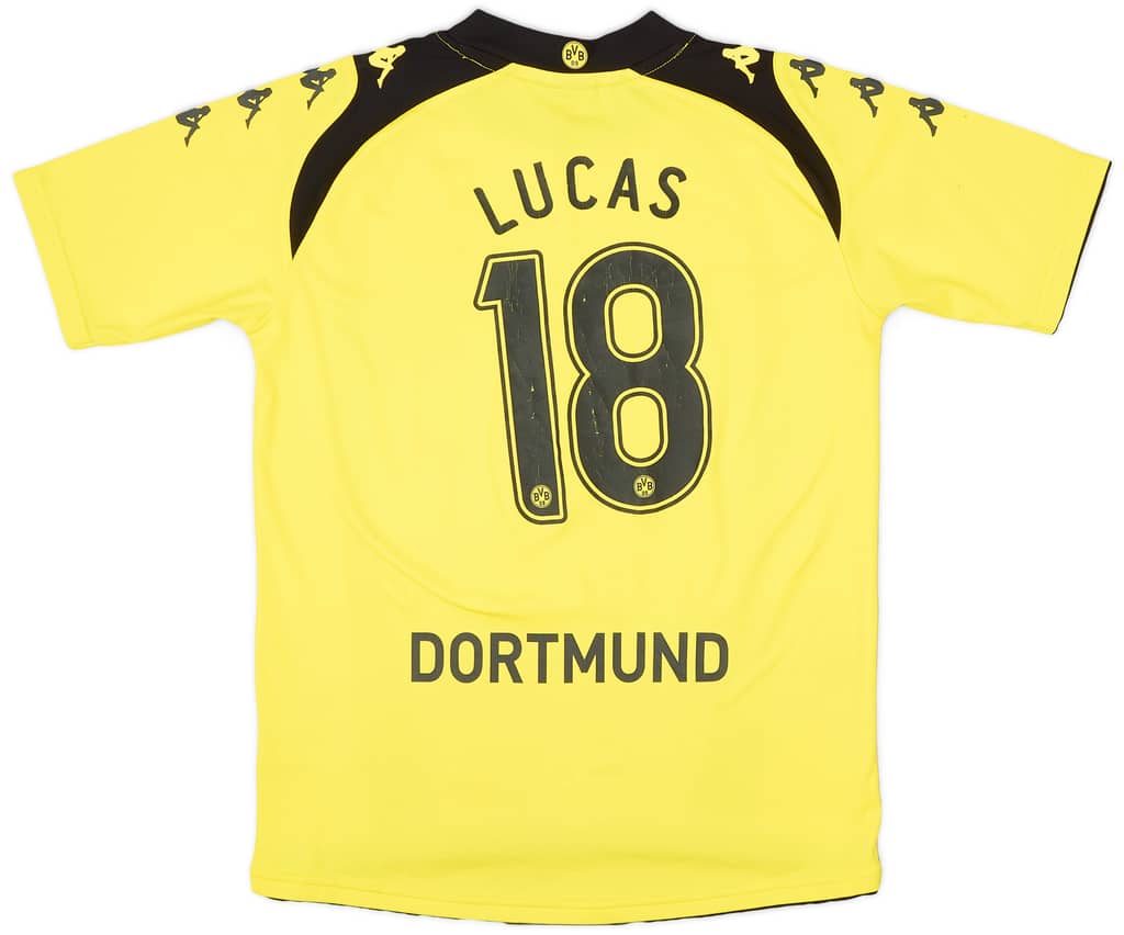 2009-10 Borussia Dortmund Home Shirt Lucas #18 - 6/10 - (XL.Boys)