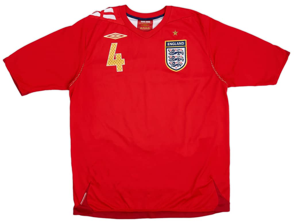 2006-08 England Away Shirt Gerrard #4 - 7/10 - (L)