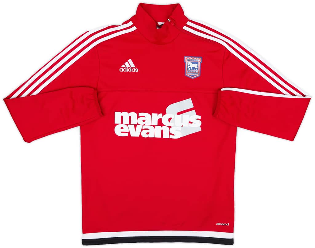 2015-16 Ipswich adidas 1/4 Zip Training Top - 8/10 - (S)