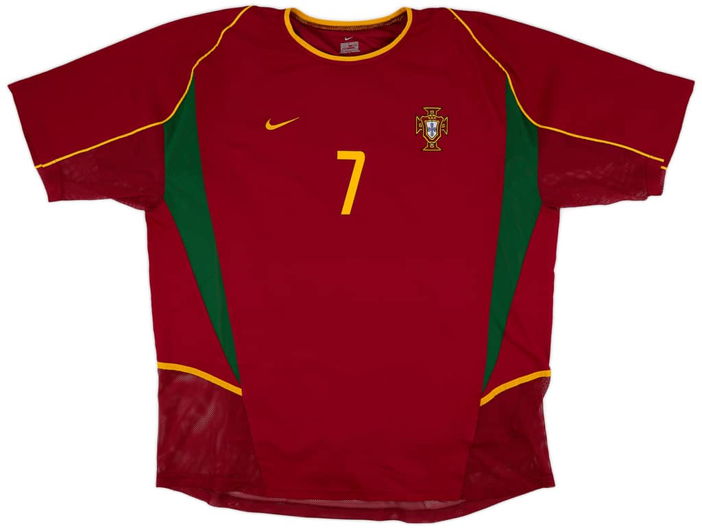 2002-04 Portugal Player Issue Home Shirt Figo #7 - 9/10 - (XXL)