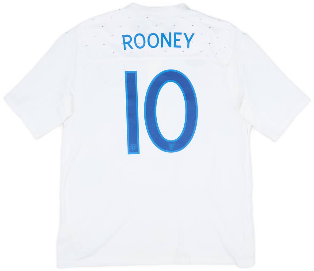 2010-11 England Home Shirt Rooney #10 - 7/10 - (XL)