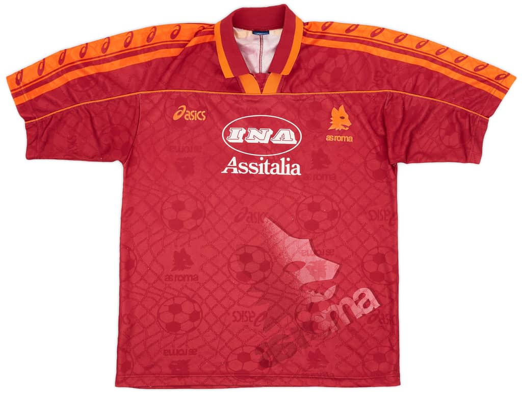 1995-96 Roma Home Shirt - 8/10 - (XL)