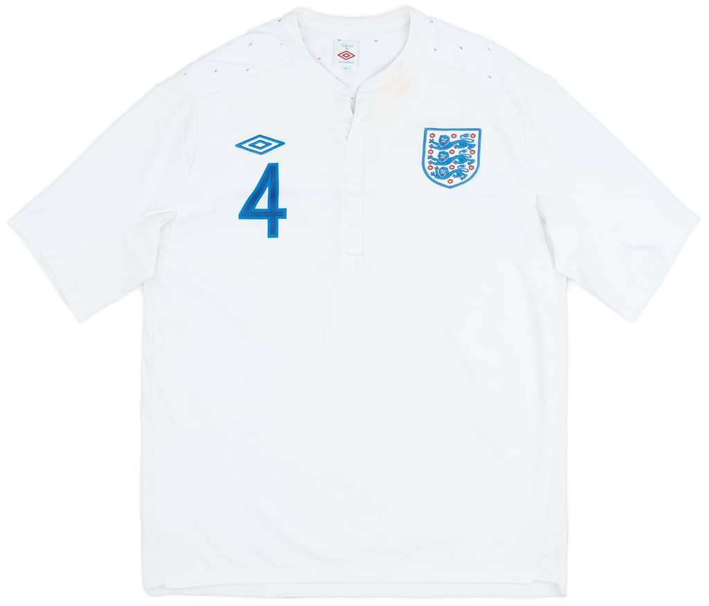 2010-11 England Home Shirt Gerrard #4 - 7/10 - (XL)