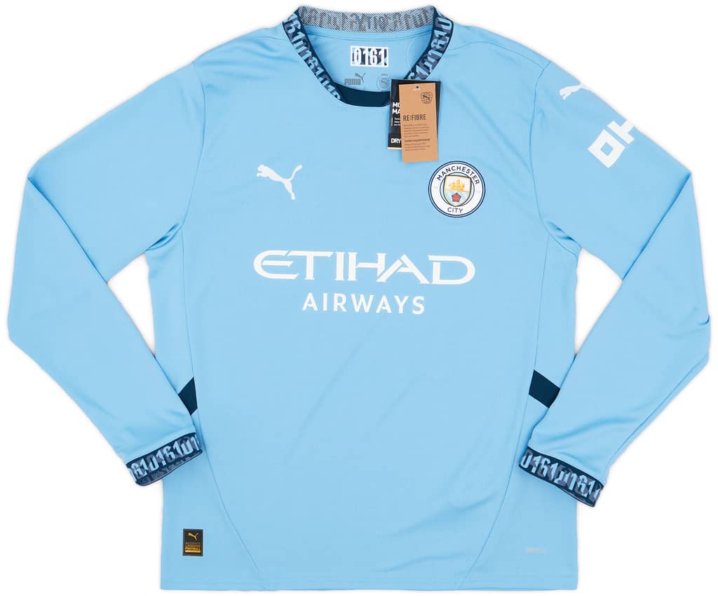 2024-25 Manchester City Home L/S Shirt De Bruyne #17
