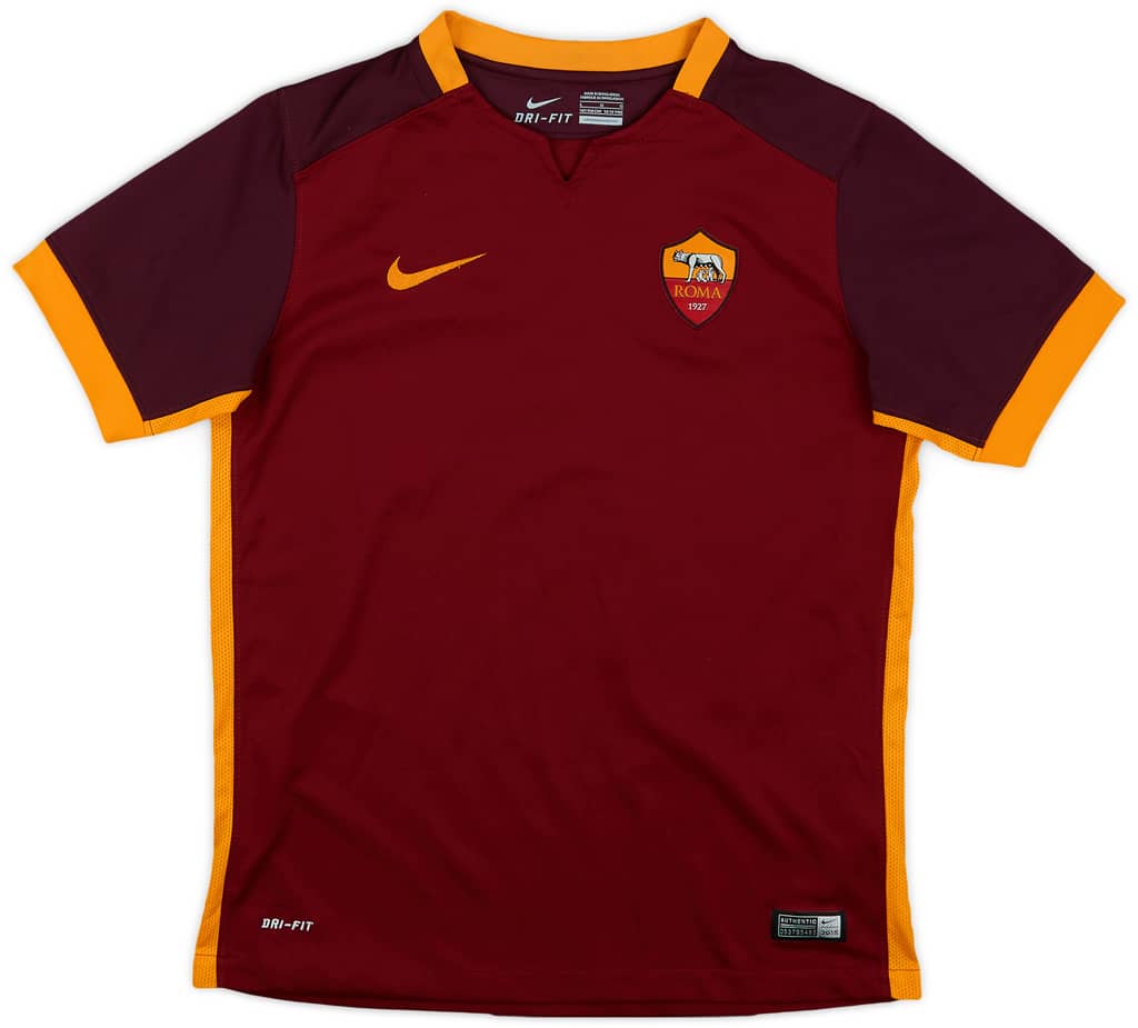 2015-16 Roma Home Shirt - 8/10 - (L.Boys)