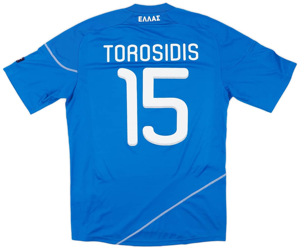 2010-11 Greece Match Issue Home Shirt Torosidis #15