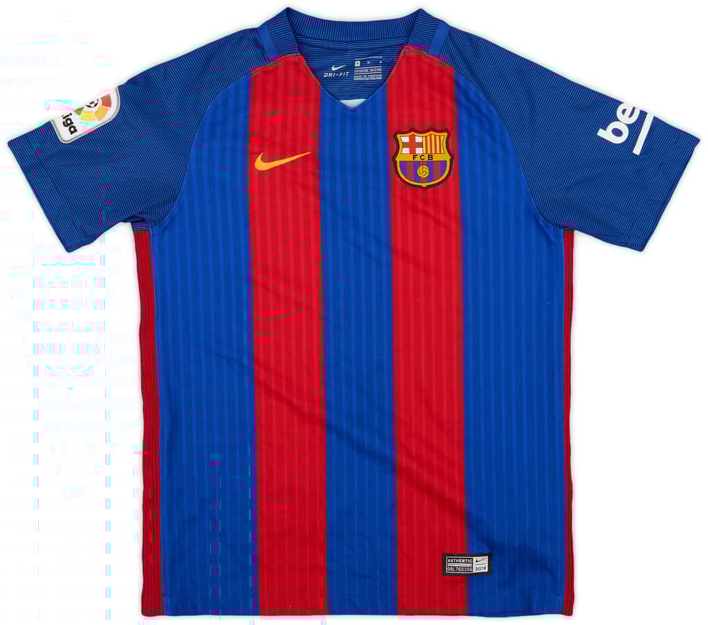 2016-17 Barcelona Home Shirt - 8/10 - (M.Boys)