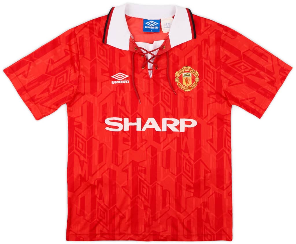 1992-94 Manchester United Home Shirt Cantona #7 - 8/10 - (S)