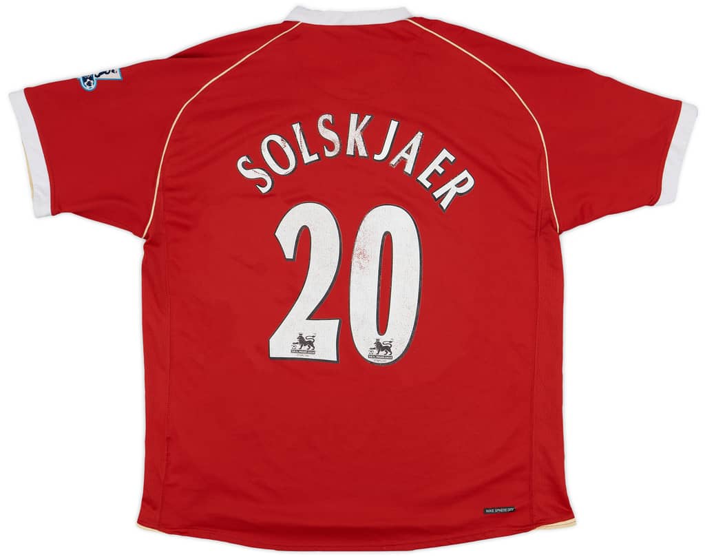 2006-07 Manchester United Home Shirt Solskjaer #20 - 5/10 - (XL)