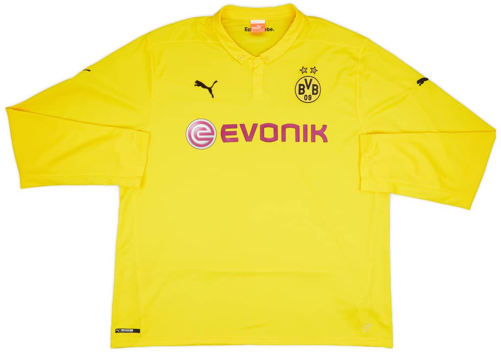 2014-15 Dortmund CL Home L/S Shirt - 7/10 - (3XL)