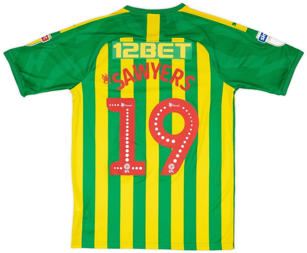 2019-20 West Brom Match Issue Away Shirt Sawyers #19