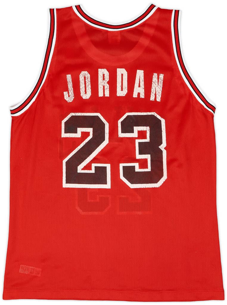 1991-93 Chicago Bulls Jordan #23 Champion Away Jersey - 5/10 - (L)