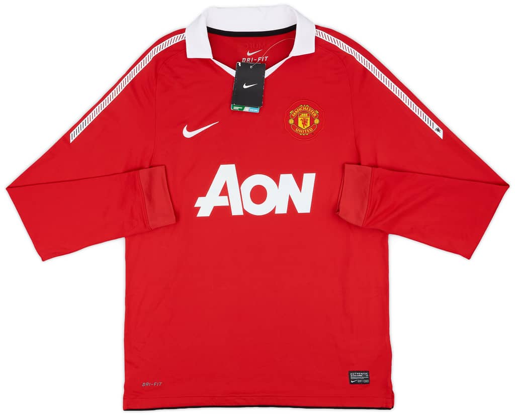 2010-11 Manchester United Home L/S Shirt Rooney #10 (M)