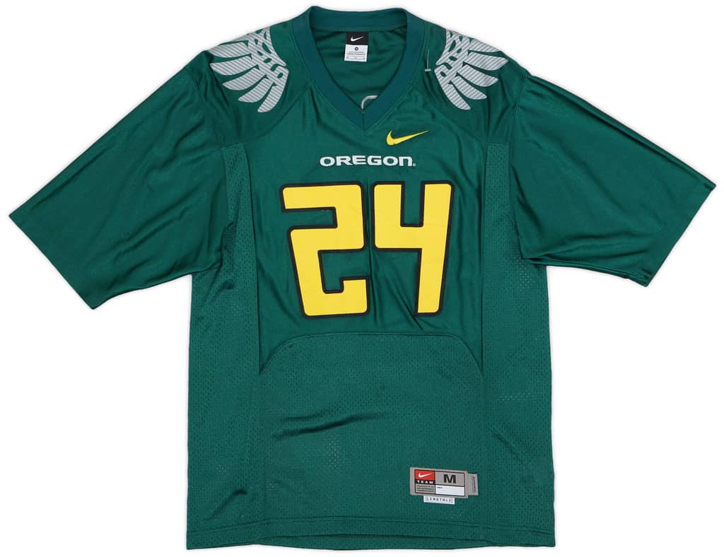 2010-11 Oregon Ducks Barner #24 Nike Home Jersey - 8/10 - (M)