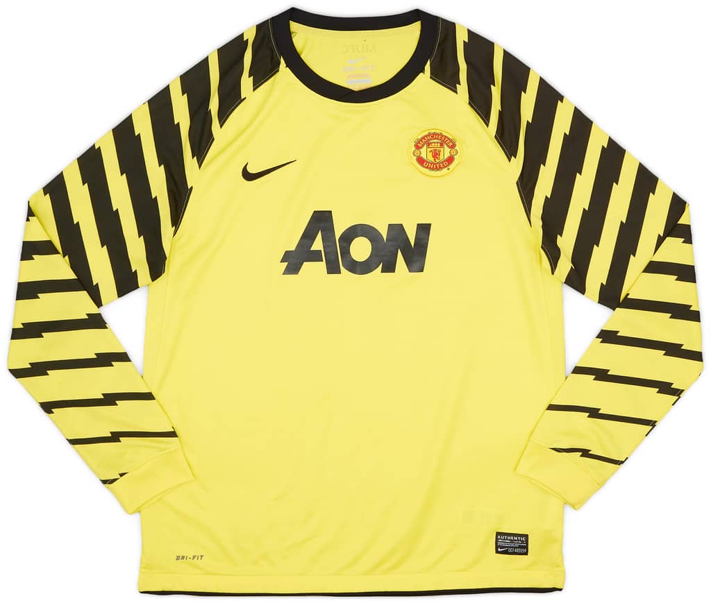 2010-11 Manchester United Yellow GK Shirt - 8/10 - (XL.Boys)