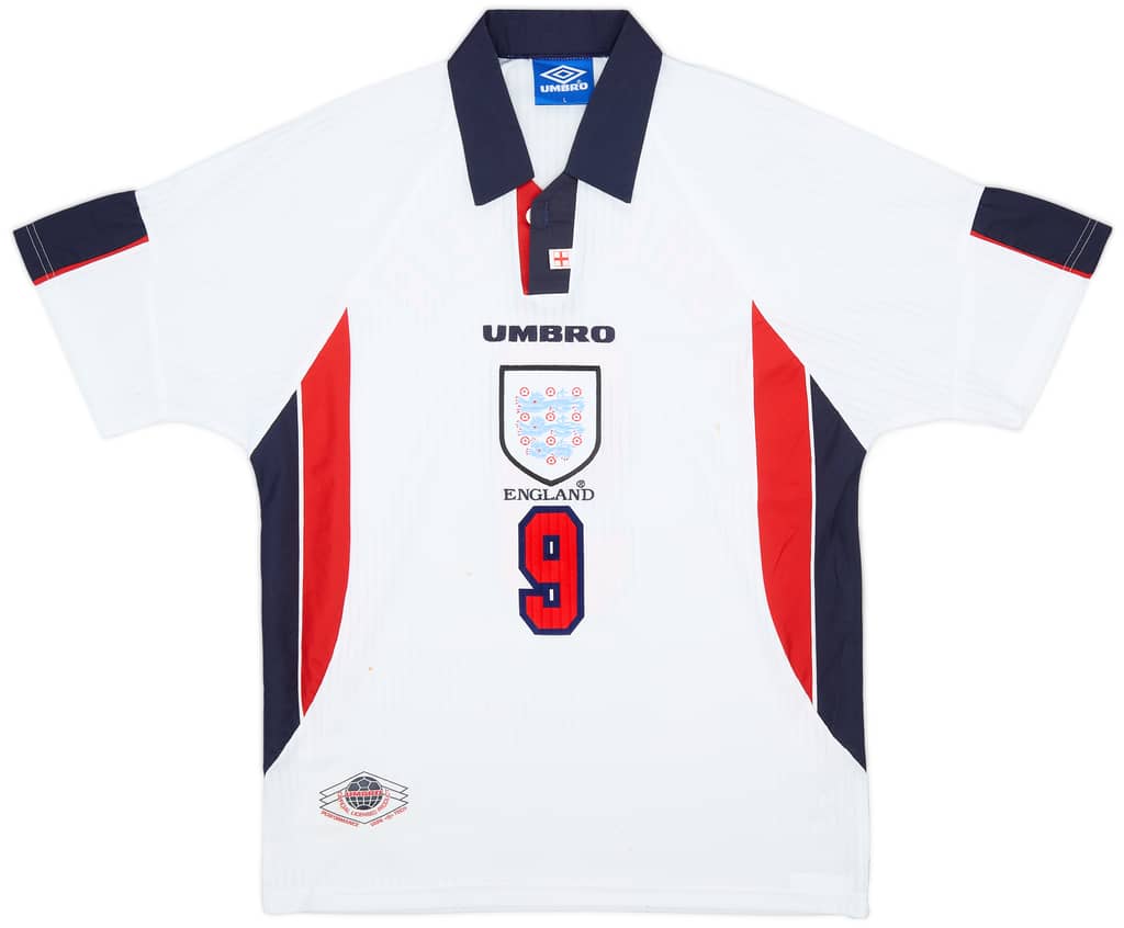 1997-99 England Home Shirt Shearer #9 - 7/10 - (L)