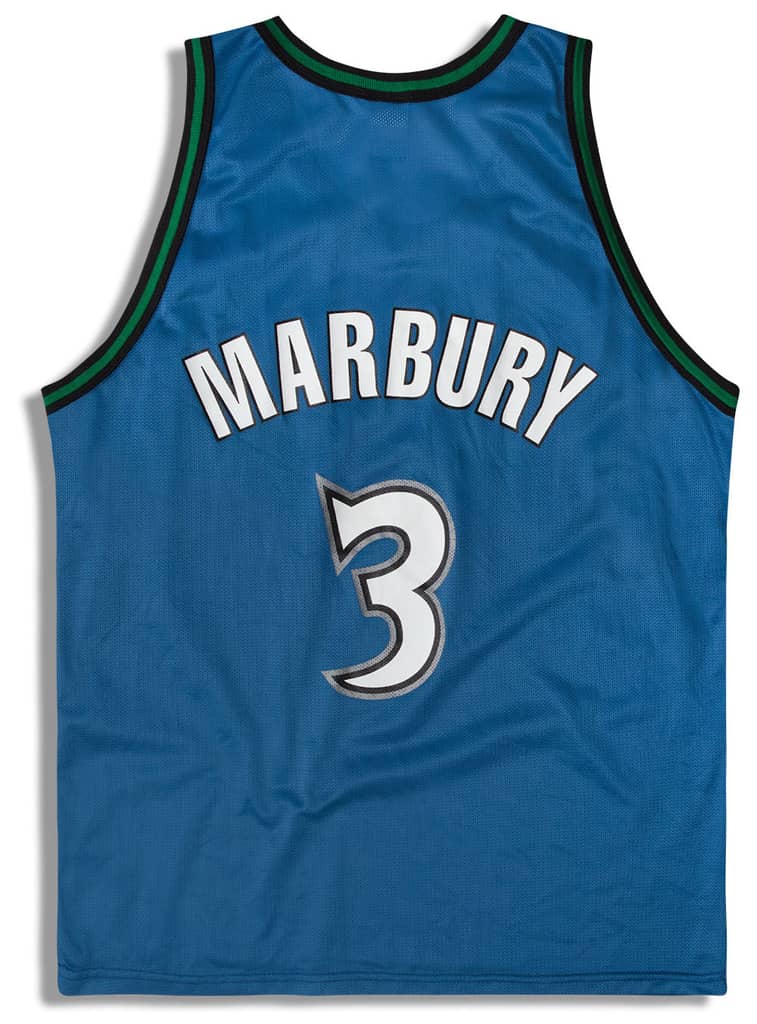 1996-99 Minnesota Timberwolves Marbury #3 Champion Jersey (Away) XL