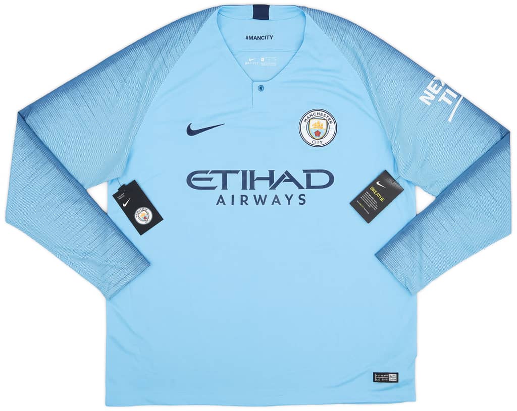 2018-19 Manchester City Home L/S Shirt Bernardo #20 (XL)