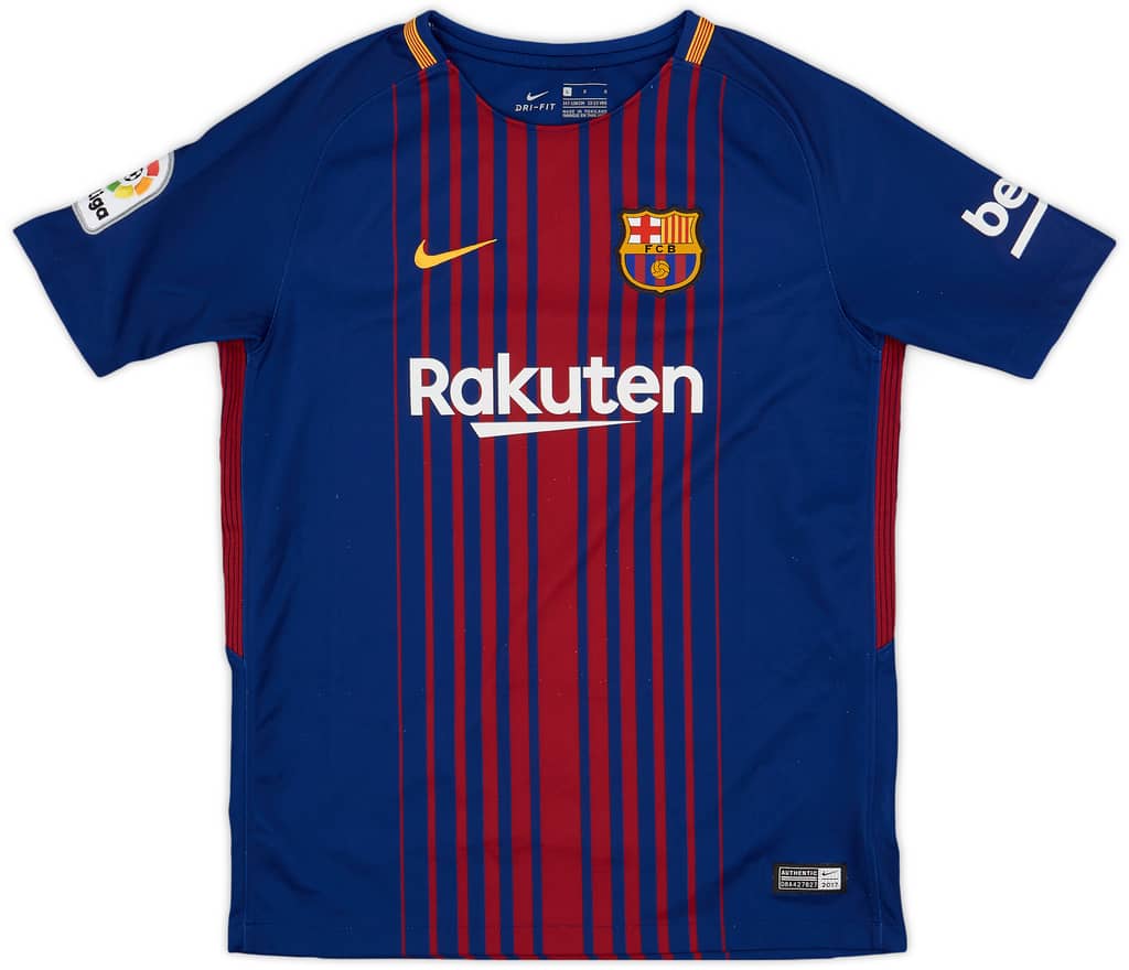 2017-18 Barcelona Home Shirt - 8/10 - (L.Boys)