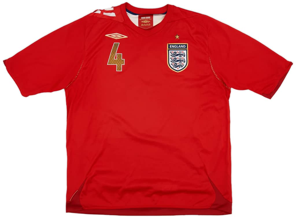 2006-08 England Away Shirt Gerrard #4 - 5/10 - (XL)