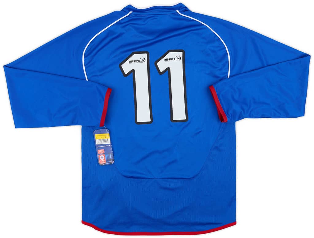2005-06 Rangers Home L/S Shirt #11 (S)