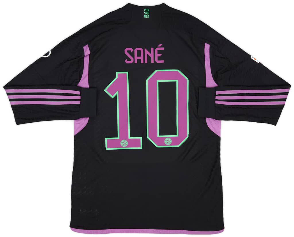2023-24 Bayern Munich Champions League Match Issue Away L/S Shirt Sane #10