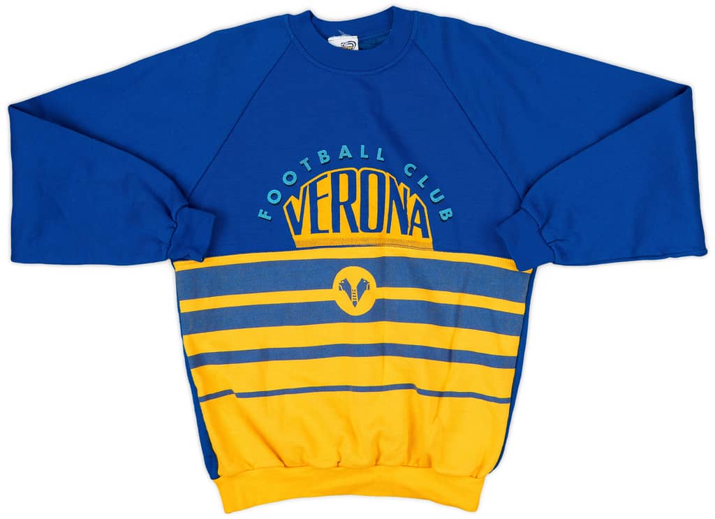 1990-91 Hellas Verona Le Felpe Dei Grandi Club Sweat Top - 8/10 - (S)