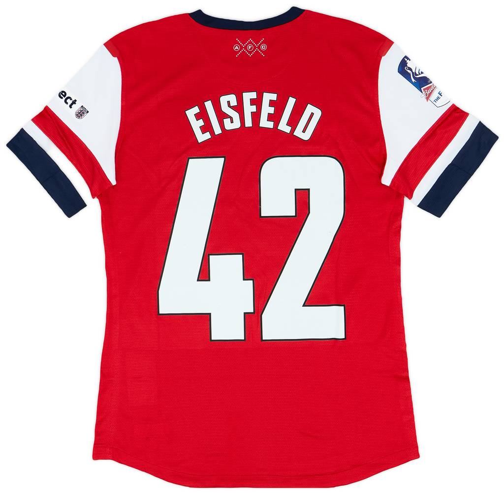 2014 Arsenal Match Issue FA Cup Final Home Shirt Eisfeld #42