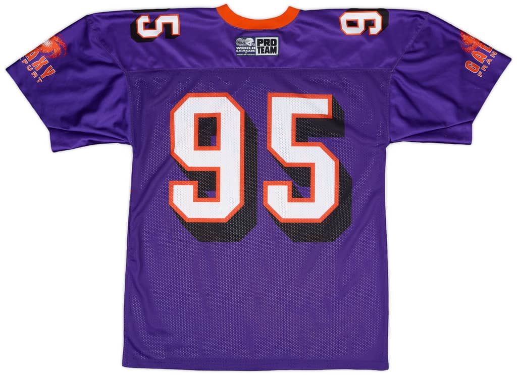 1995 Frankfurt Galaxy #95 Reebok Home Jersey - 9/10 - (L)