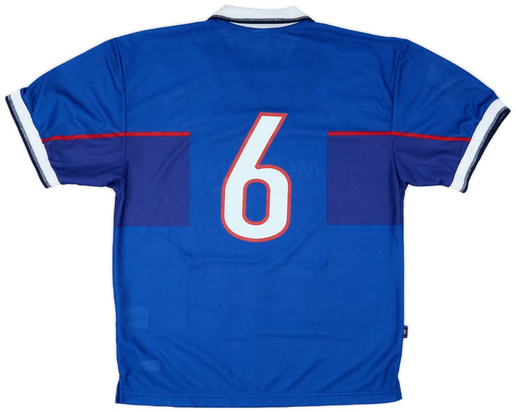 1999 Rangers Match Issue Scottish Cup Final Home Shirt #6