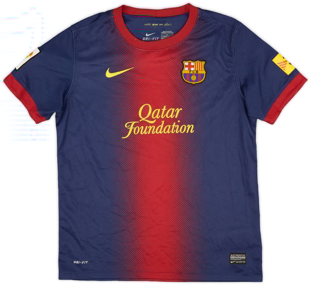 2012-13 Barcelona Home Shirt - 7/10 - (L.Boys)