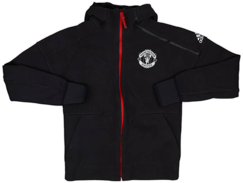 2016-17 Manchester United adidas Hooded Sweat Top - 9/10 - (S)