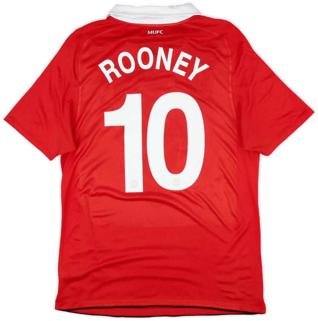 2010-11 Manchester United Home Shirt Rooney #10 - 6/10 - (L)
