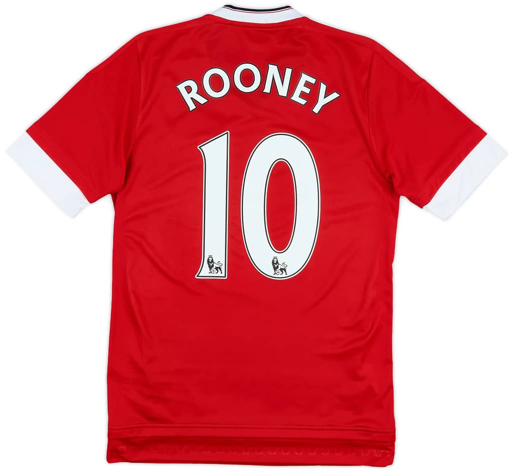 2015-16 Manchester United Home Shirt Rooney #10 - 9/10 - (XS)