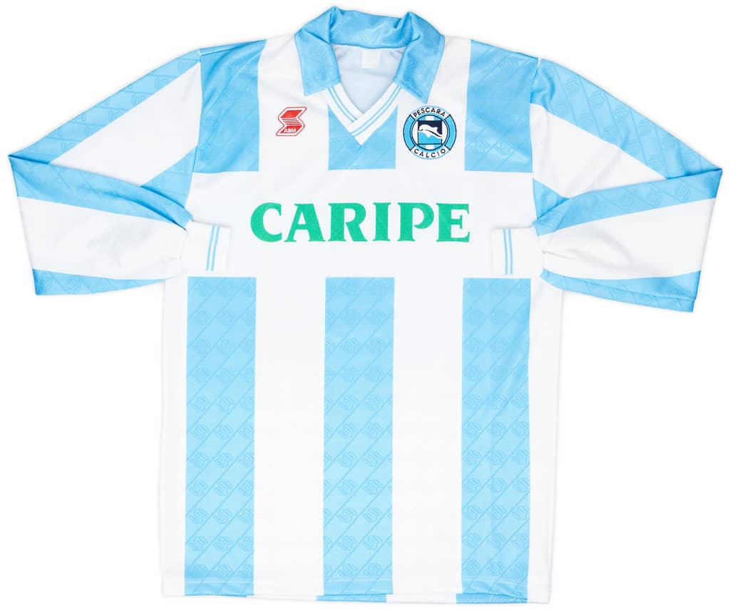 1990-91 Pescara Home L/S Shirt - 9/10 - (XL)