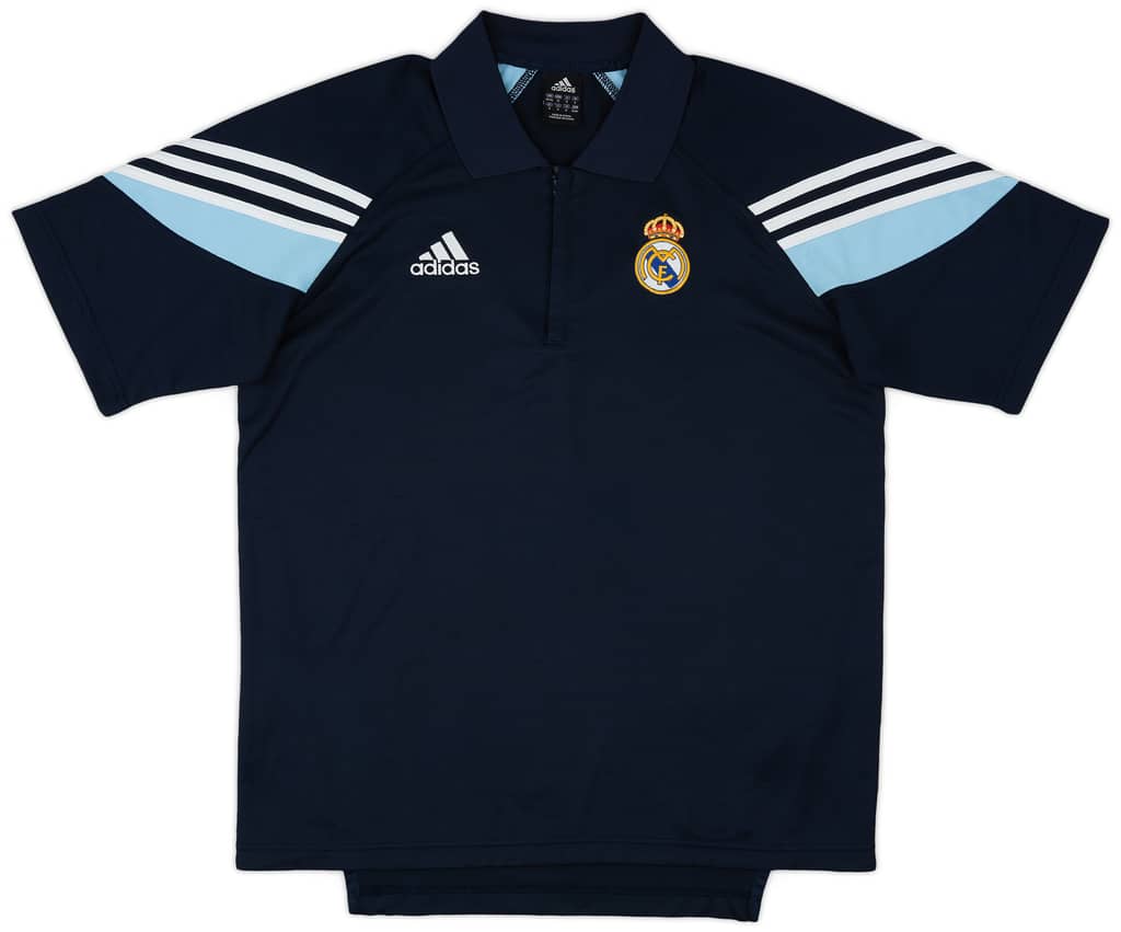 2003-04 Real Madrid adidas 1/4 Zip Polo Shirt - 8/10 - (M/L)