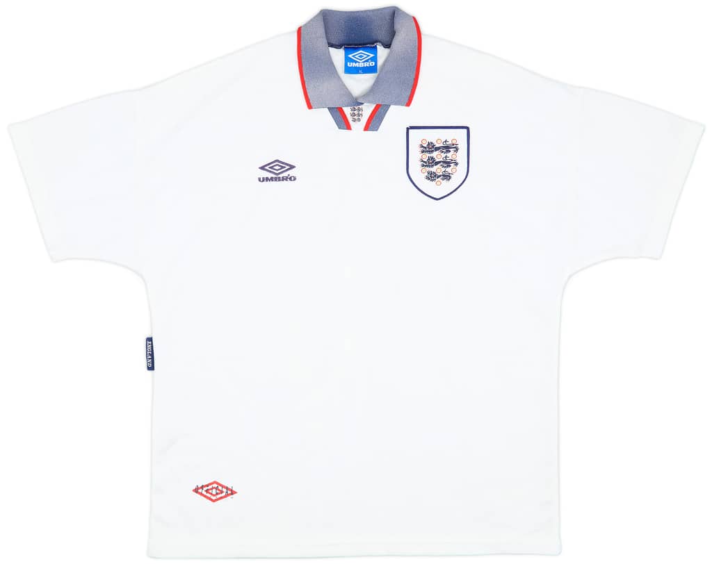 1993-95 England Home Shirt - 8/10 - (XL)