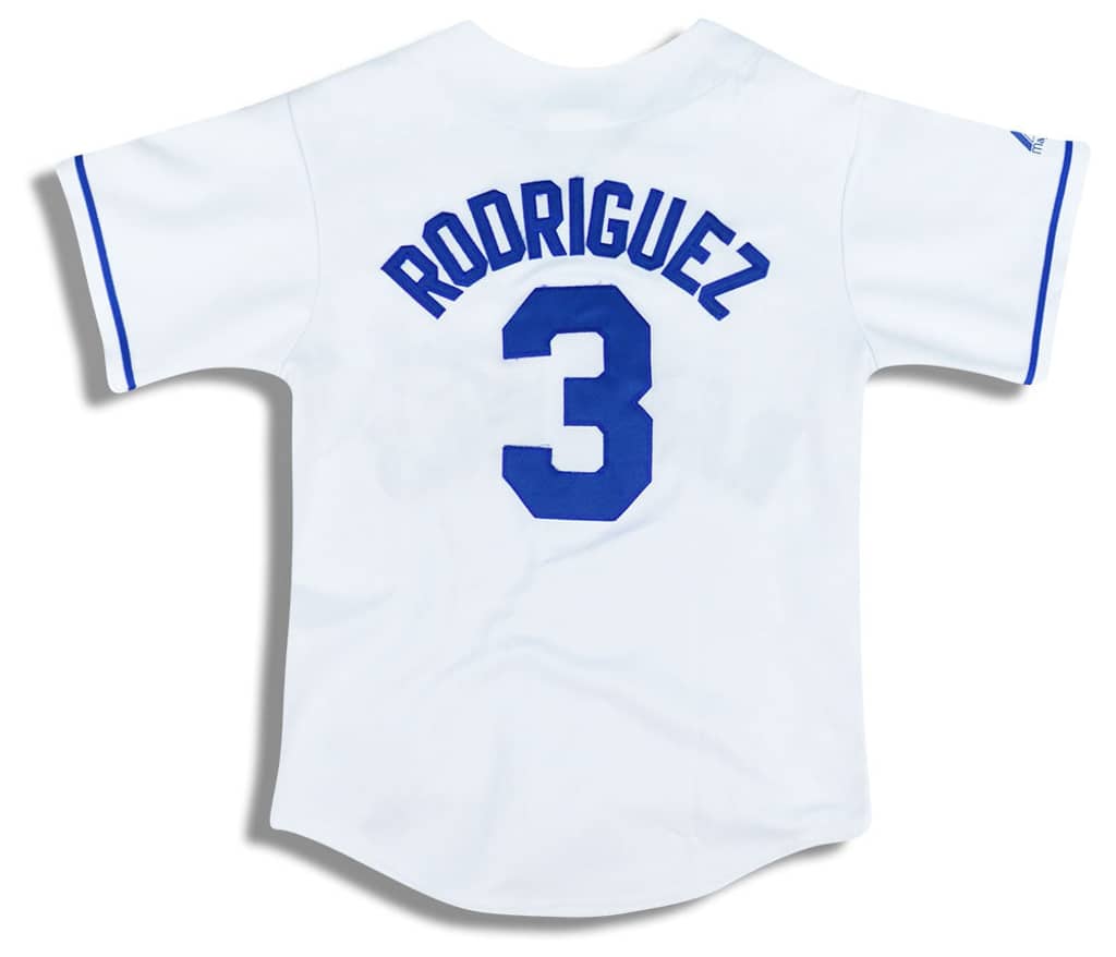 2001-03 Texas Rangers Rodriguez #3 Majestic Jersey (Home) Y