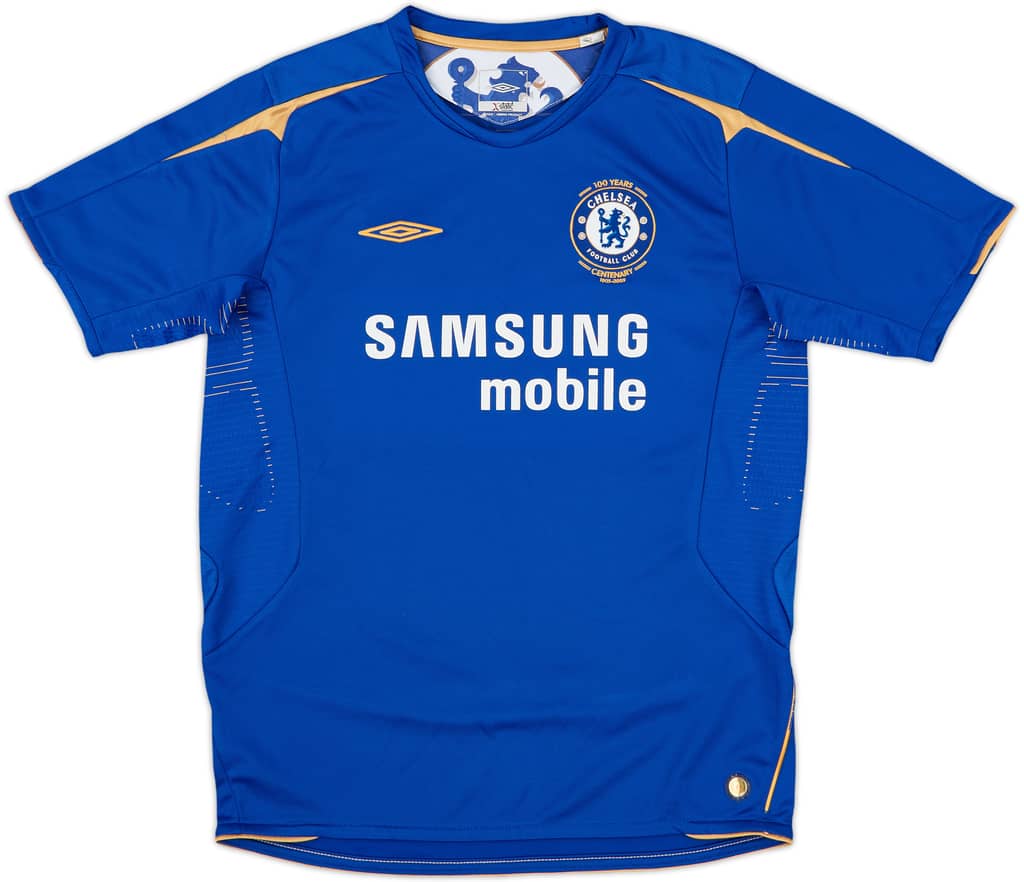 2005-06 Chelsea Centenary Home Shirt - 9/10 - (L.Boys)