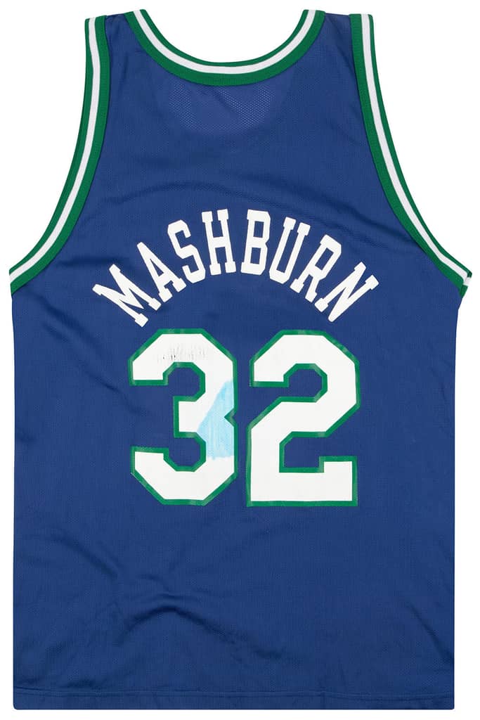 1995-97 Dallas Mavericks Mashburn #32 Champion Jersey (Away) L